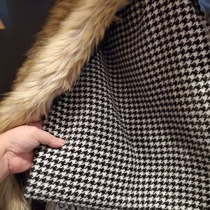 J. Crew Houndstooth And Polka Dot Reversible Scarf